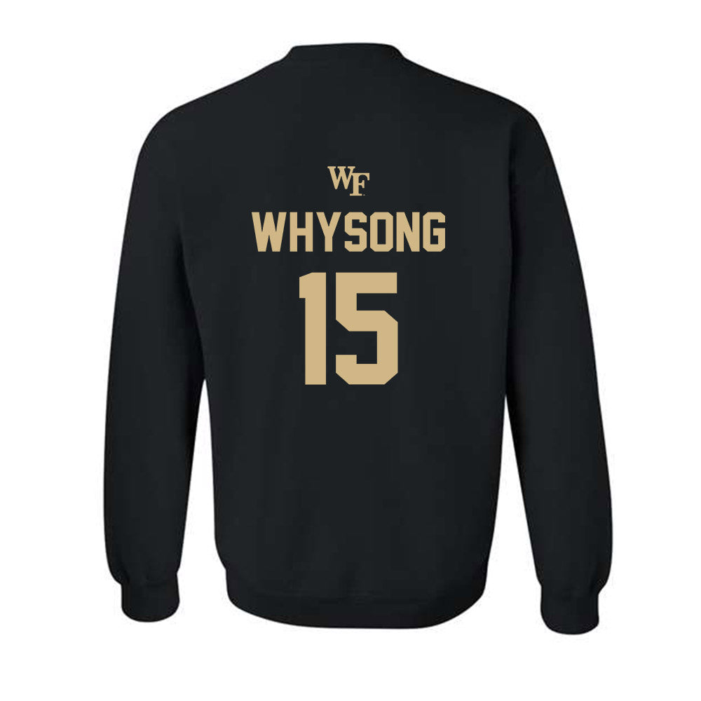 Wake Forest - NCAA Baseball : Nate Whysong - Sports Shersey Crewneck Sweatshirt-1