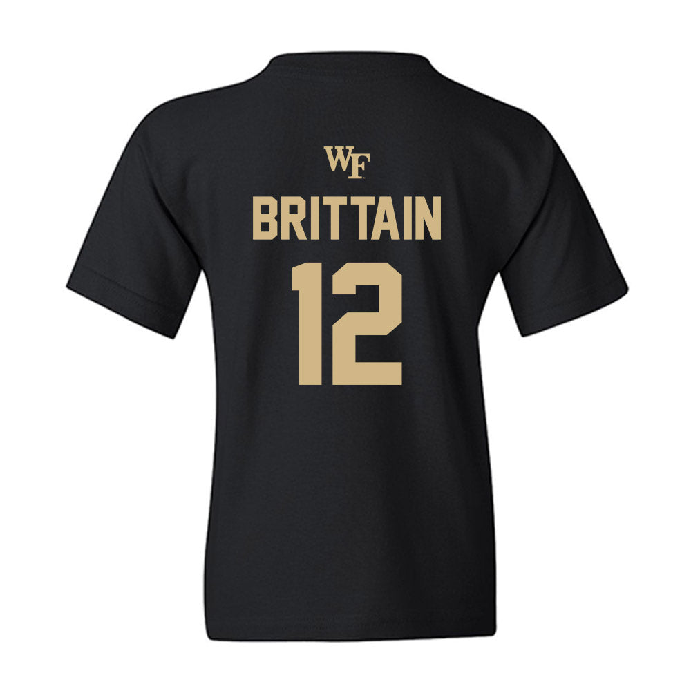 Wake Forest - NCAA Baseball : Nate Brittain - Sports Shersey Youth T-Shirt-1