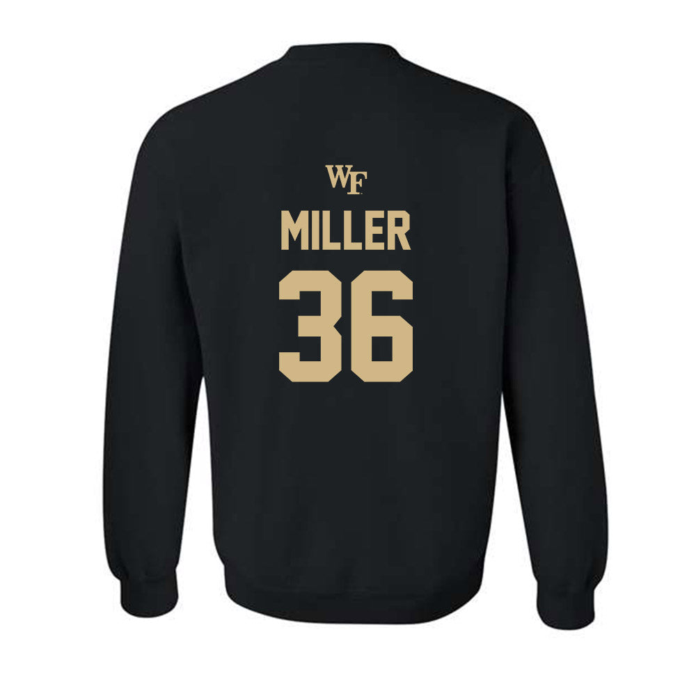 Wake Forest - NCAA Baseball : Cole Miller - Sports Shersey Crewneck Sweatshirt-1