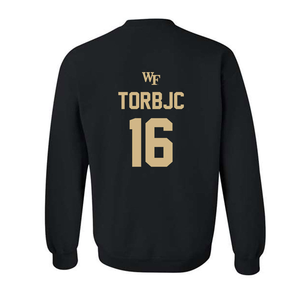 Wake Forest - NCAA Men's Soccer : Joel Torbjc - Sports Shersey Crewneck Sweatshirt-1
