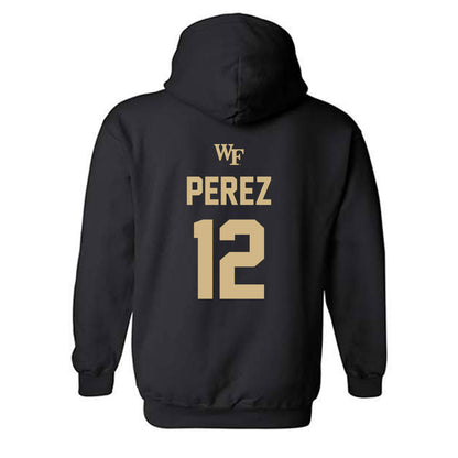 Wake Forest - NCAA Men's Soccer : Jose Perez - Sports Shersey Hooded Sweatshirt