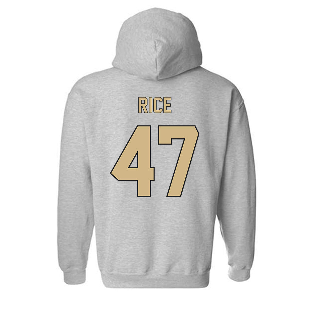 Wake Forest - NCAA Baseball : Cole Rice - Fashion Shersey Hooded Sweatshirt-1