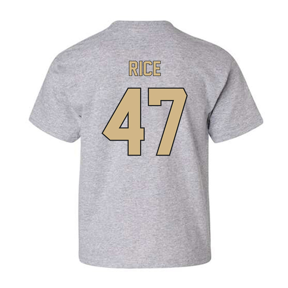 Wake Forest - NCAA Baseball : Cole Rice - Fashion Shersey Youth T-Shirt-1