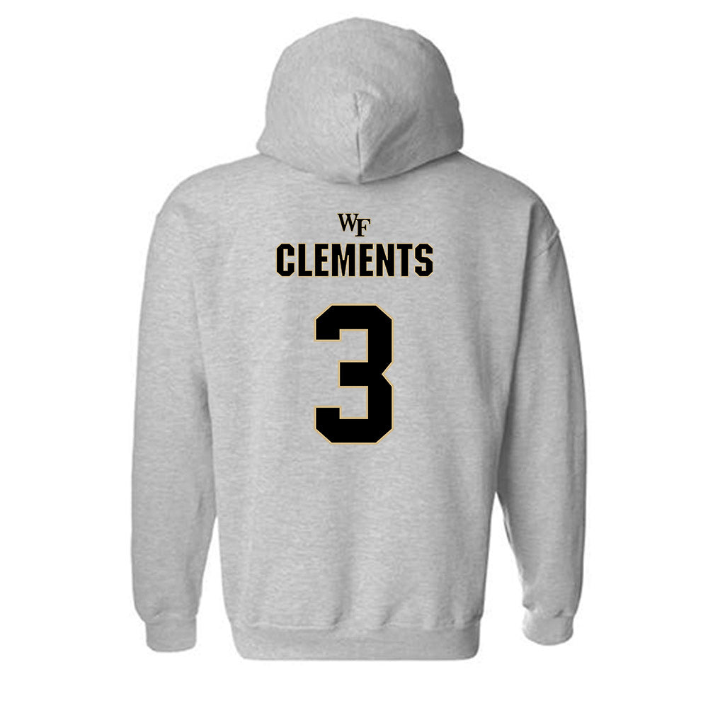 Wake Forest - NCAA Football : JaMario Clements - Fashion Shersey Hooded Sweatshirt-1