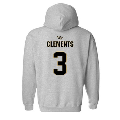 Wake Forest - NCAA Football : JaMario Clements - Fashion Shersey Hooded Sweatshirt-1