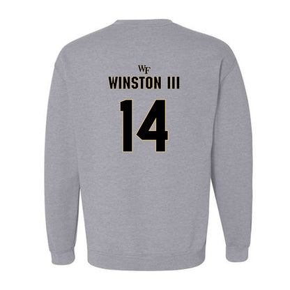 Wake Forest - NCAA Football : Braxton Winston III - Fashion Shersey Crewneck Sweatshirt-1