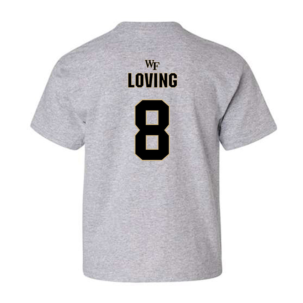 Wake Forest - NCAA Football : Jayden Loving - Fashion Shersey Youth T-Shirt-1