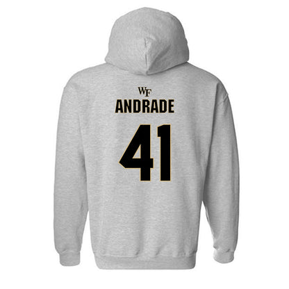 Wake Forest - NCAA Football : Mason Andrade - Fashion Shersey Hooded Sweatshirt-1