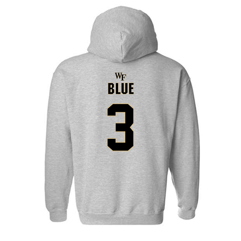 Wake Forest - NCAA Football : Capone Blue - Hooded Sweatshirt Classic Shersey