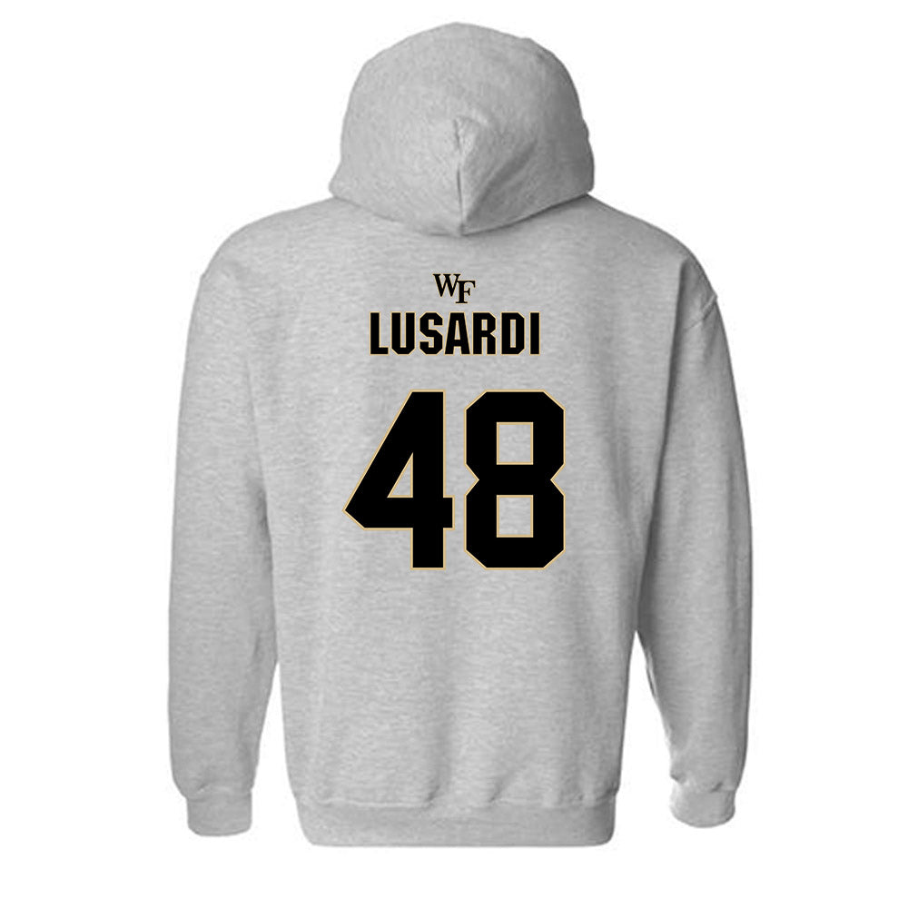 Wake Forest - NCAA Football : Matthew Lusardi - Fashion Shersey Hooded Sweatshirt-1