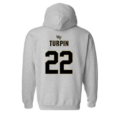 Wake Forest - NCAA Football : Myles Turpin - Fashion Shersey Hooded Sweatshirt-1