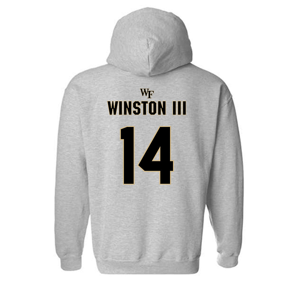 Wake Forest - NCAA Football : Braxton Winston III - Fashion Shersey Hooded Sweatshirt-1