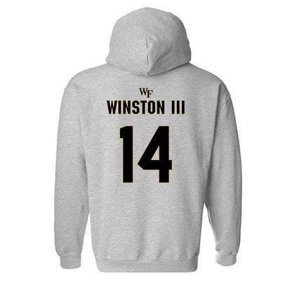Wake Forest - NCAA Football : Braxton Winston III - Fashion Shersey Hooded Sweatshirt-1