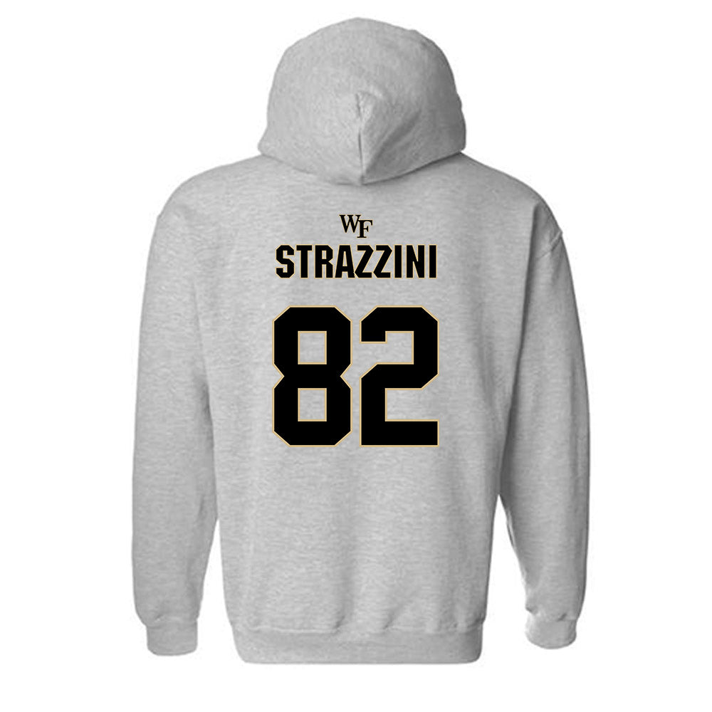 Wake Forest - NCAA Football : Luca Strazzini - Fashion Shersey Hooded Sweatshirt-1