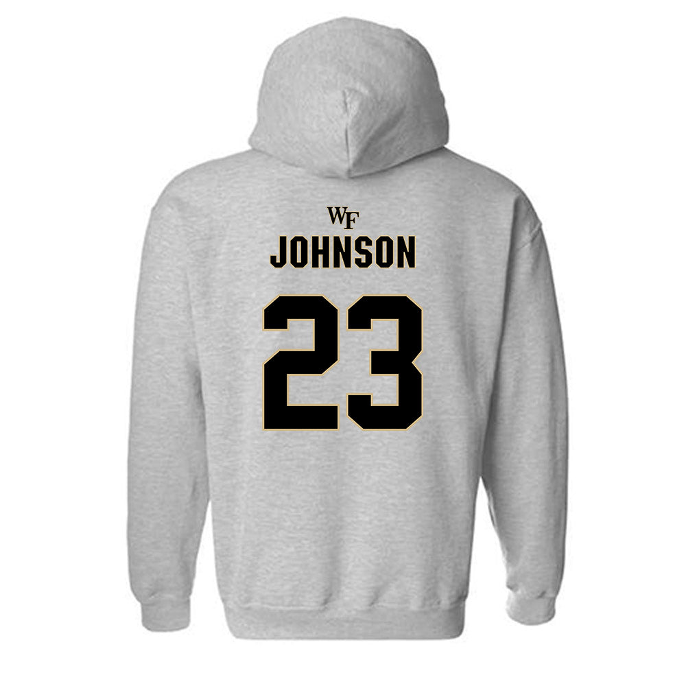 Wake Forest - NCAA Football : Braylon Johnson - Fashion Shersey Hooded Sweatshirt-1