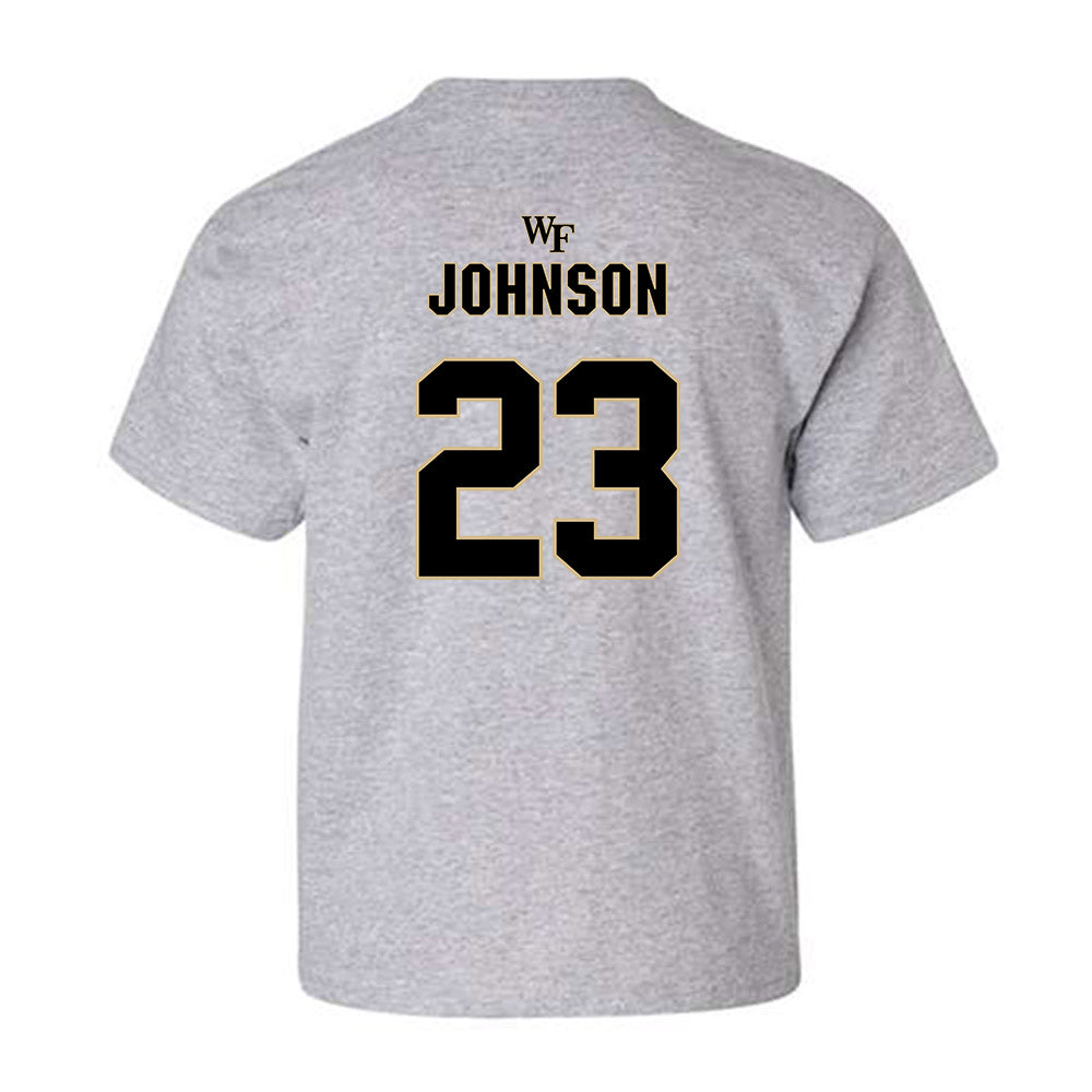 Wake Forest - NCAA Football : Braylon Johnson - Fashion Shersey Youth T-Shirt-1