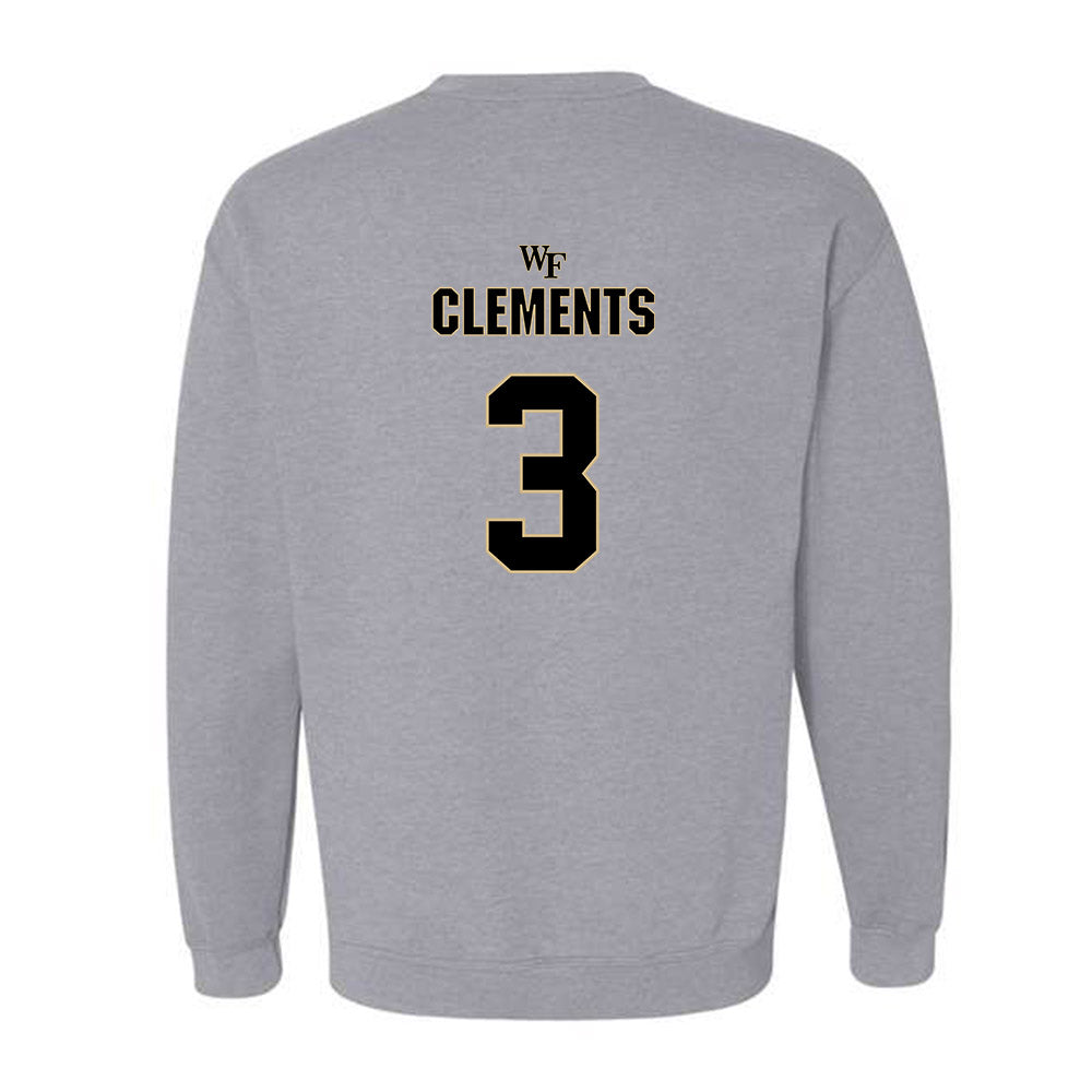 Wake Forest - NCAA Football : JaMario Clements - Fashion Shersey Crewneck Sweatshirt-1