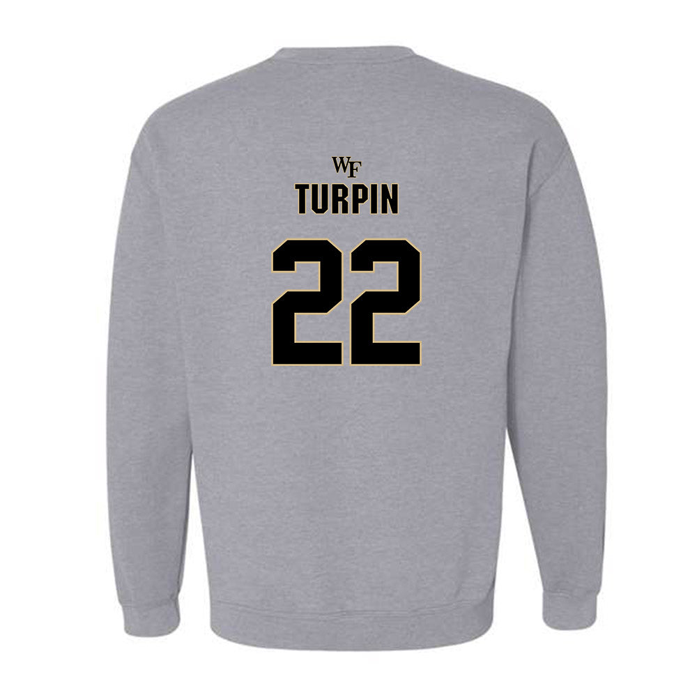 Wake Forest - NCAA Football : Myles Turpin - Fashion Shersey Crewneck Sweatshirt-1
