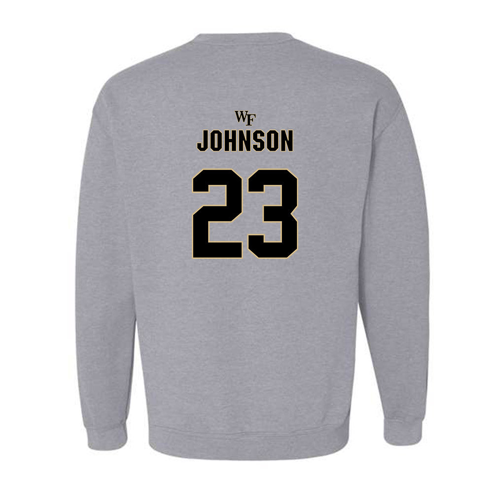 Wake Forest - NCAA Football : Braylon Johnson - Fashion Shersey Crewneck Sweatshirt-1