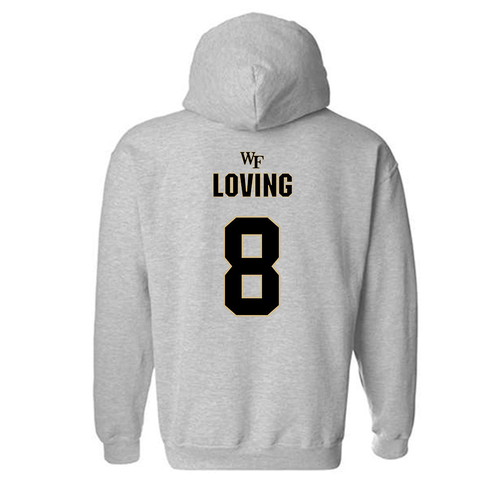Wake Forest - NCAA Football : Jayden Loving - Fashion Shersey Hooded Sweatshirt-1