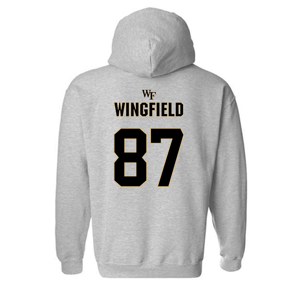 Wake Forest - NCAA Football : Charlie Wingfield - Fashion Shersey Hooded Sweatshirt-1