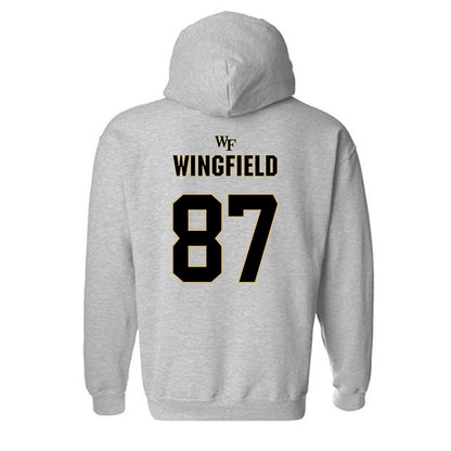 Wake Forest - NCAA Football : Charlie Wingfield - Fashion Shersey Hooded Sweatshirt-1