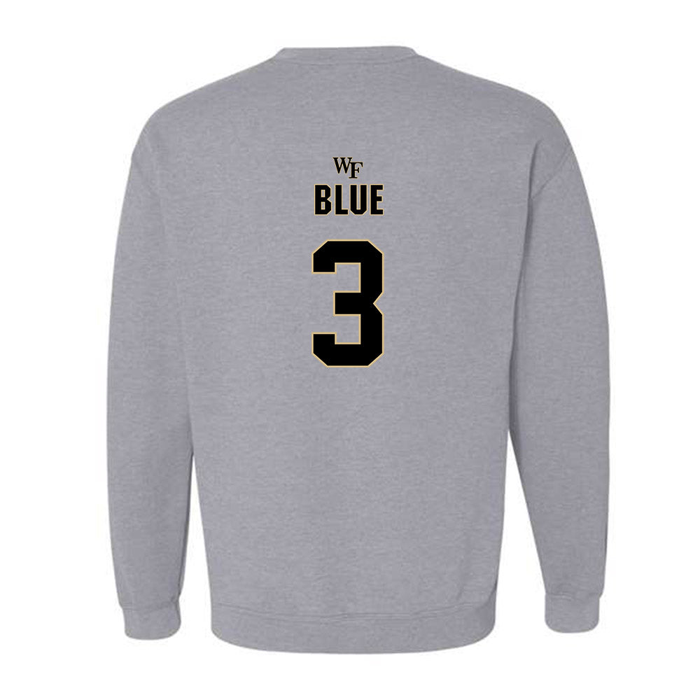 Wake Forest - NCAA Football : Capone Blue - Crewneck Sweatshirt Classic Shersey