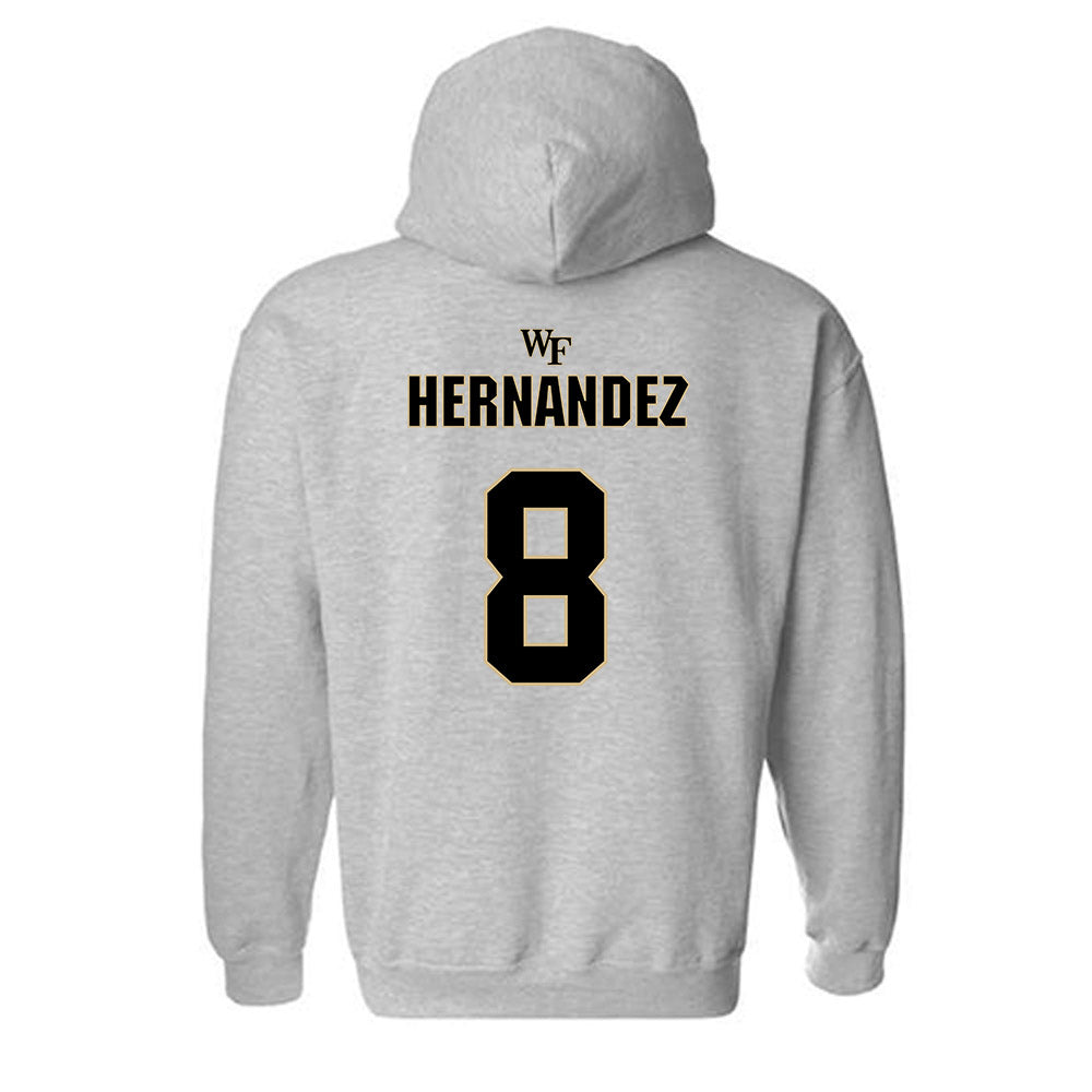 Wake Forest - NCAA Football : Carlos Hernandez - Fashion Shersey Hooded Sweatshirt-1