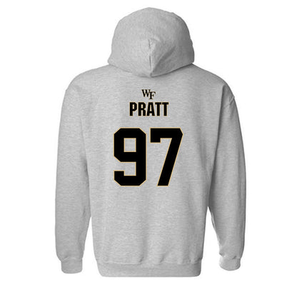Wake Forest - NCAA Football : Josiah Pratt - Fashion Shersey Hooded Sweatshirt-1