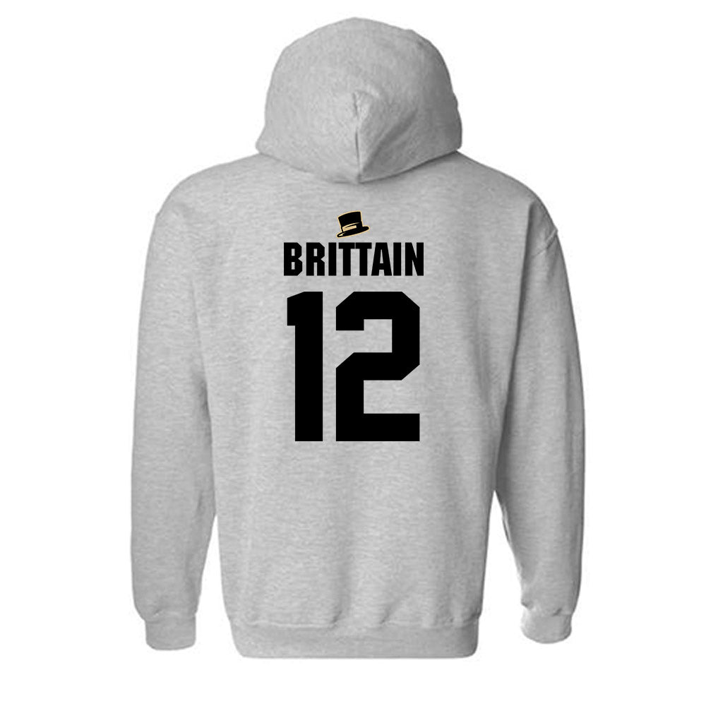 Wake Forest - NCAA Baseball : Nate Brittain - Generic Shersey Hooded Sweatshirt-1