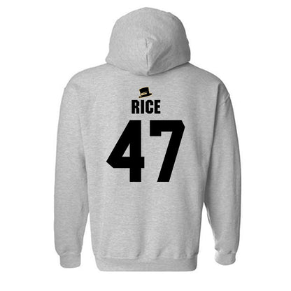 Wake Forest - NCAA Baseball : Cole Rice - Generic Shersey Hooded Sweatshirt-1