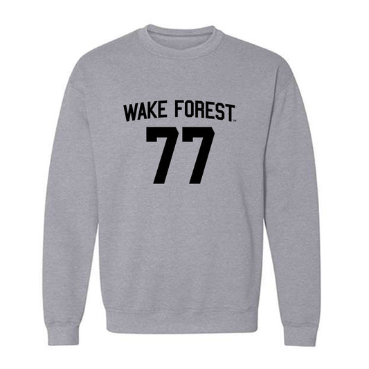 Wake Forest - NCAA Baseball : Seven Alemais - Generic Shersey Crewneck Sweatshirt-0