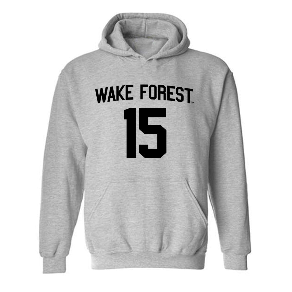 Wake Forest - NCAA Baseball : Nate Whysong - Generic Shersey Hooded Sweatshirt-0