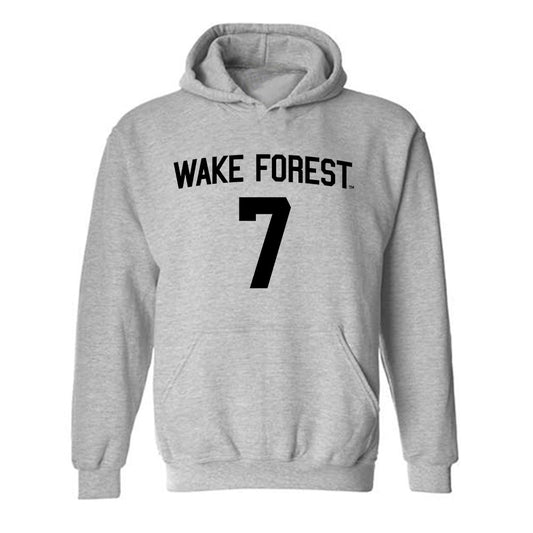 Wake Forest - NCAA Men's Basketball : Parker Friedrichsen - Generic Shersey Hooded Sweatshirt