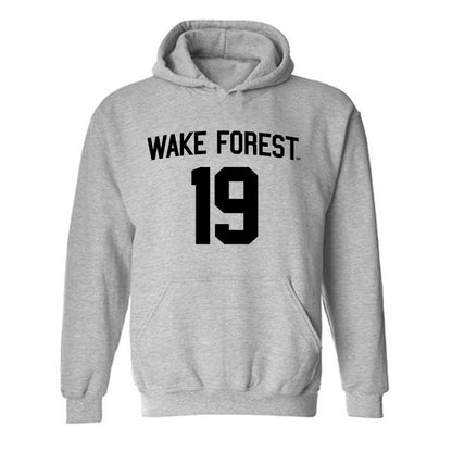 Wake Forest - NCAA Baseball : Troy Dressler - Generic Shersey Hooded Sweatshirt-0