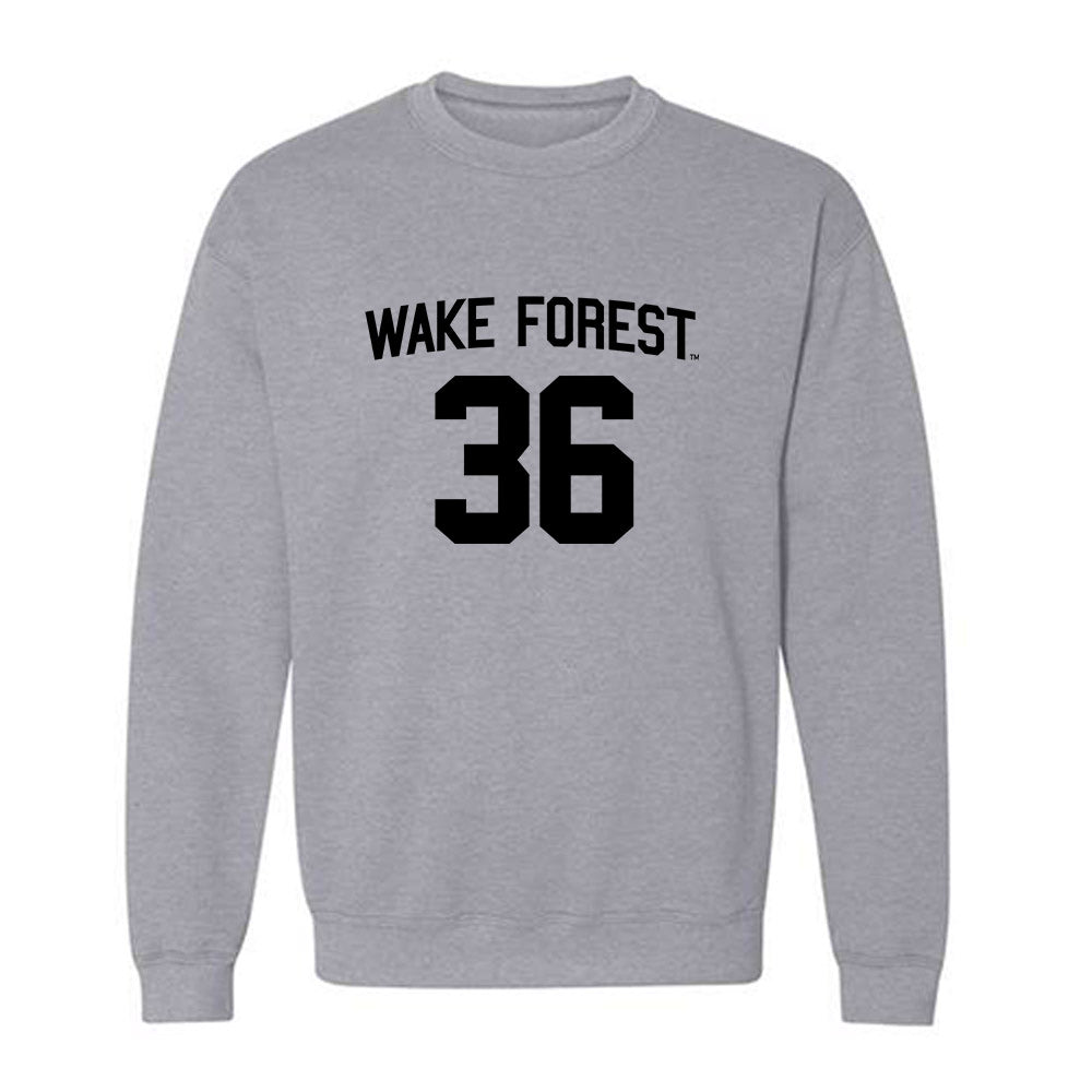 Wake Forest - NCAA Baseball : Cole Miller - Generic Shersey Crewneck Sweatshirt-0