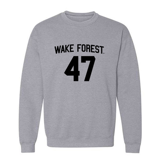 Wake Forest - NCAA Baseball : Cole Rice - Generic Shersey Crewneck Sweatshirt-0