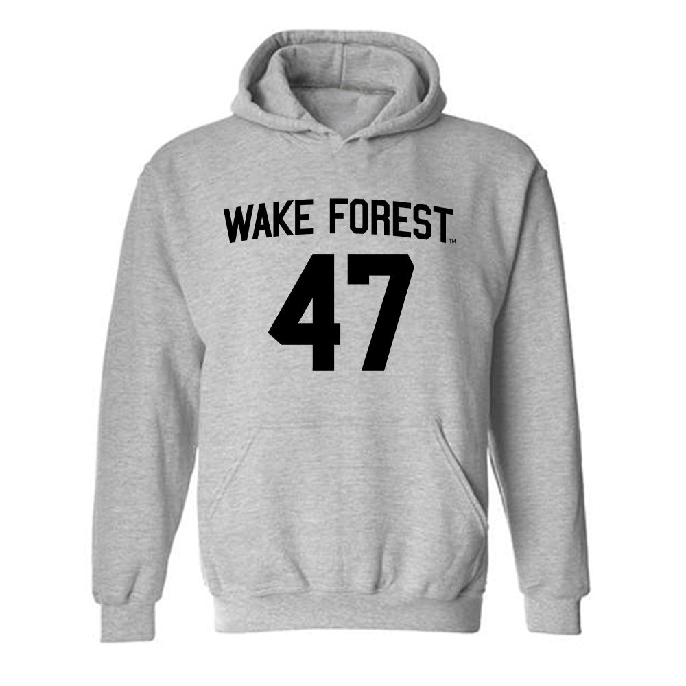 Wake Forest - NCAA Baseball : Cole Rice - Generic Shersey Hooded Sweatshirt-0