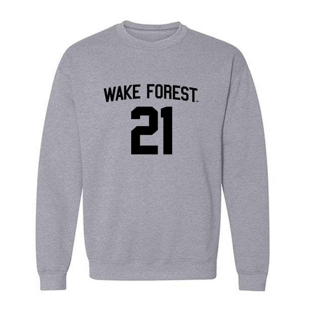 Wake Forest - NCAA Baseball : Jackson Miller - Generic Shersey Crewneck Sweatshirt-0