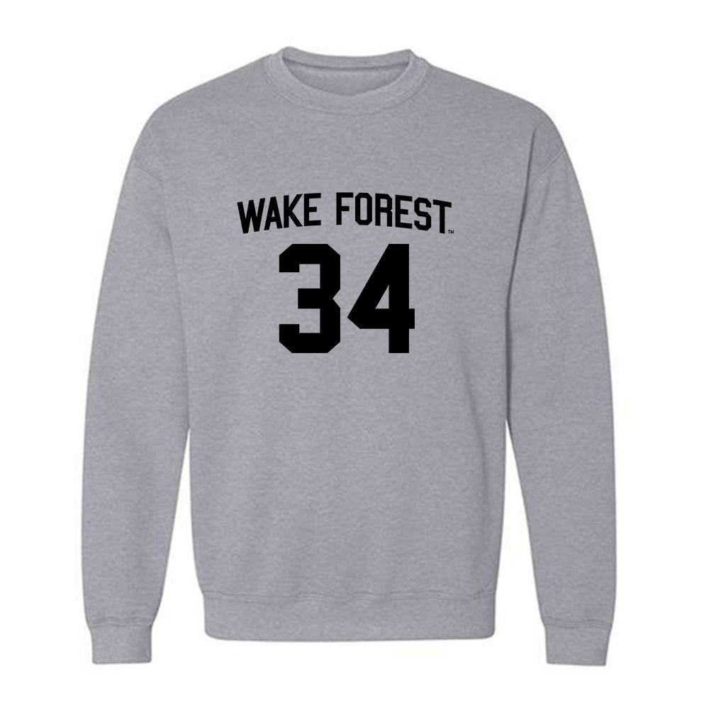 Wake Forest - NCAA Baseball : James Keenan - Generic Shersey Crewneck Sweatshirt-0