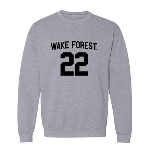 Wake Forest - NCAA Men's Soccer : Basit Umar - Generic Shersey Crewneck Sweatshirt