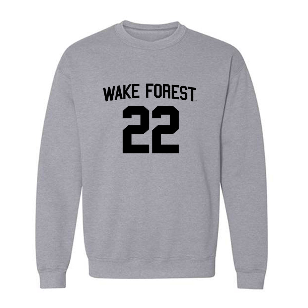 Wake Forest - NCAA Baseball : Jackson Roper - Generic Shersey Crewneck Sweatshirt-0