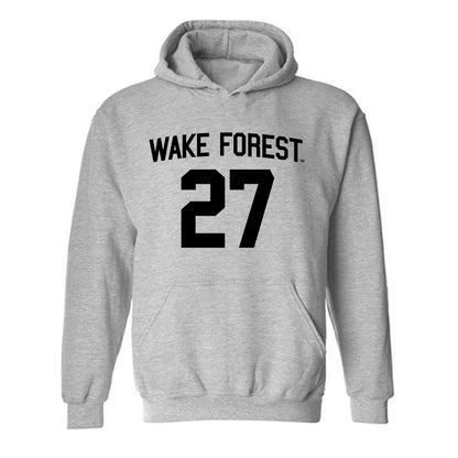 Wake Forest - NCAA Baseball : Luke Schmolke - Generic Shersey Hooded Sweatshirt-0