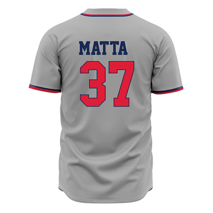 Dayton - NCAA Baseball : Luke Matta - Grey Jersey