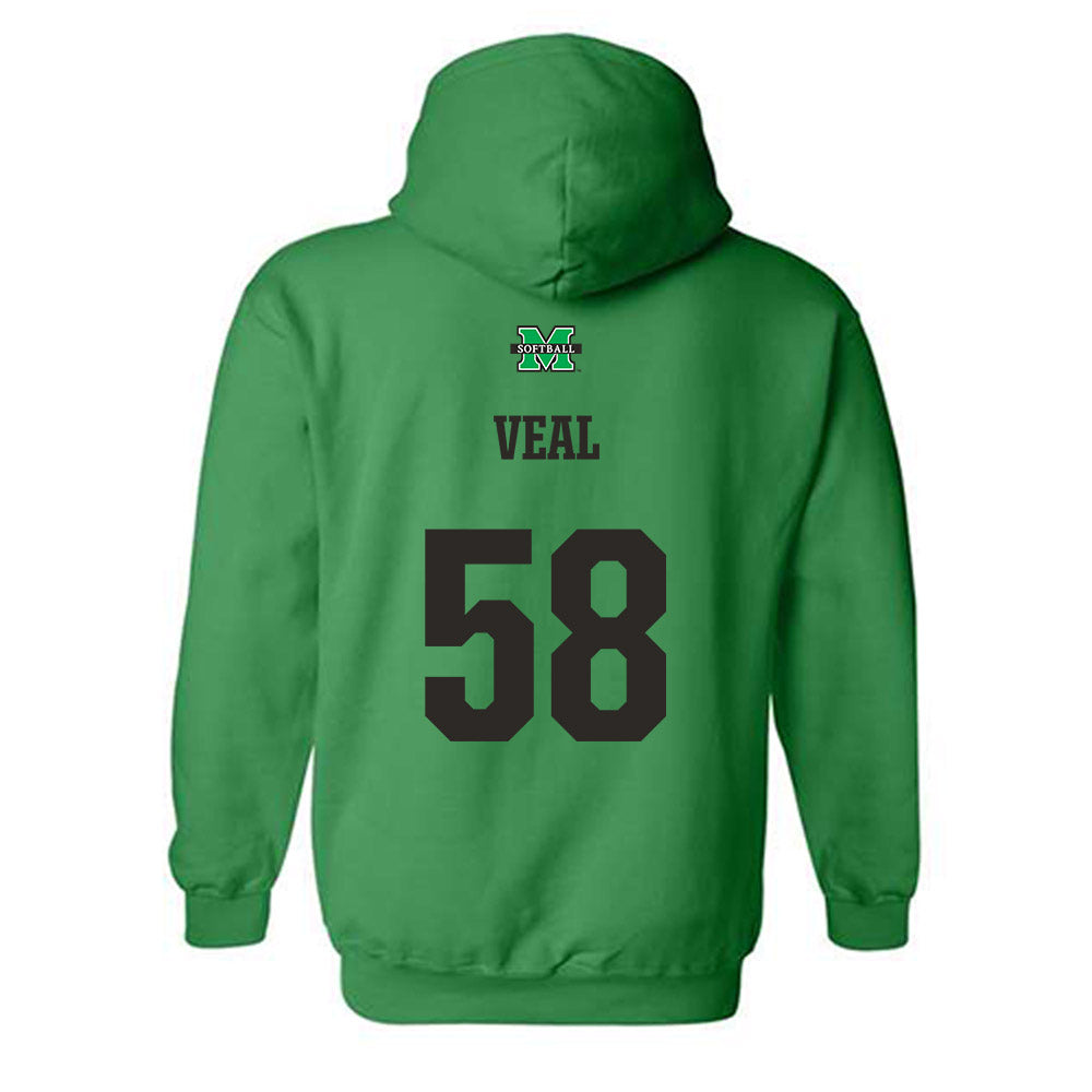 Marshall - NCAA Softball : Maddie Veal - Generic Shersey Hooded Sweatshirt-1