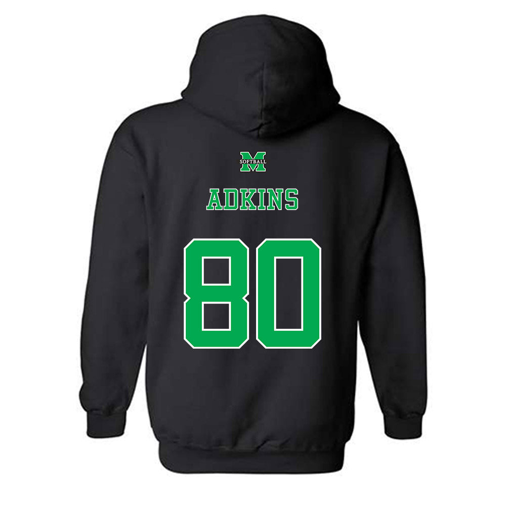 Marshall - NCAA Softball : Haleigh Adkins - Sports Shersey Hooded Sweatshirt-1