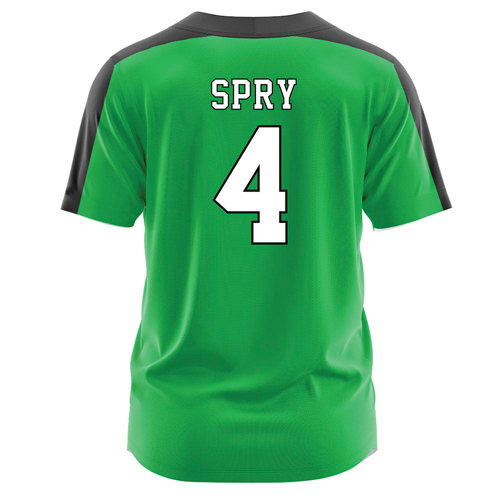 Marshall - NCAA Softball : Kate Spry - Green Jersey-1