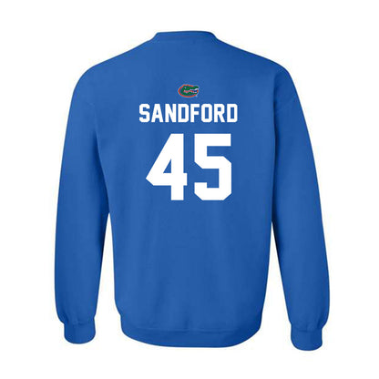 Florida - NCAA Baseball : Schuyler Sandford - Replica Shersey Crewneck Sweatshirt