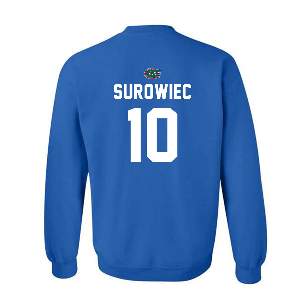 Florida - NCAA Baseball : Ethan Surowiec - Replica Shersey Crewneck Sweatshirt-1