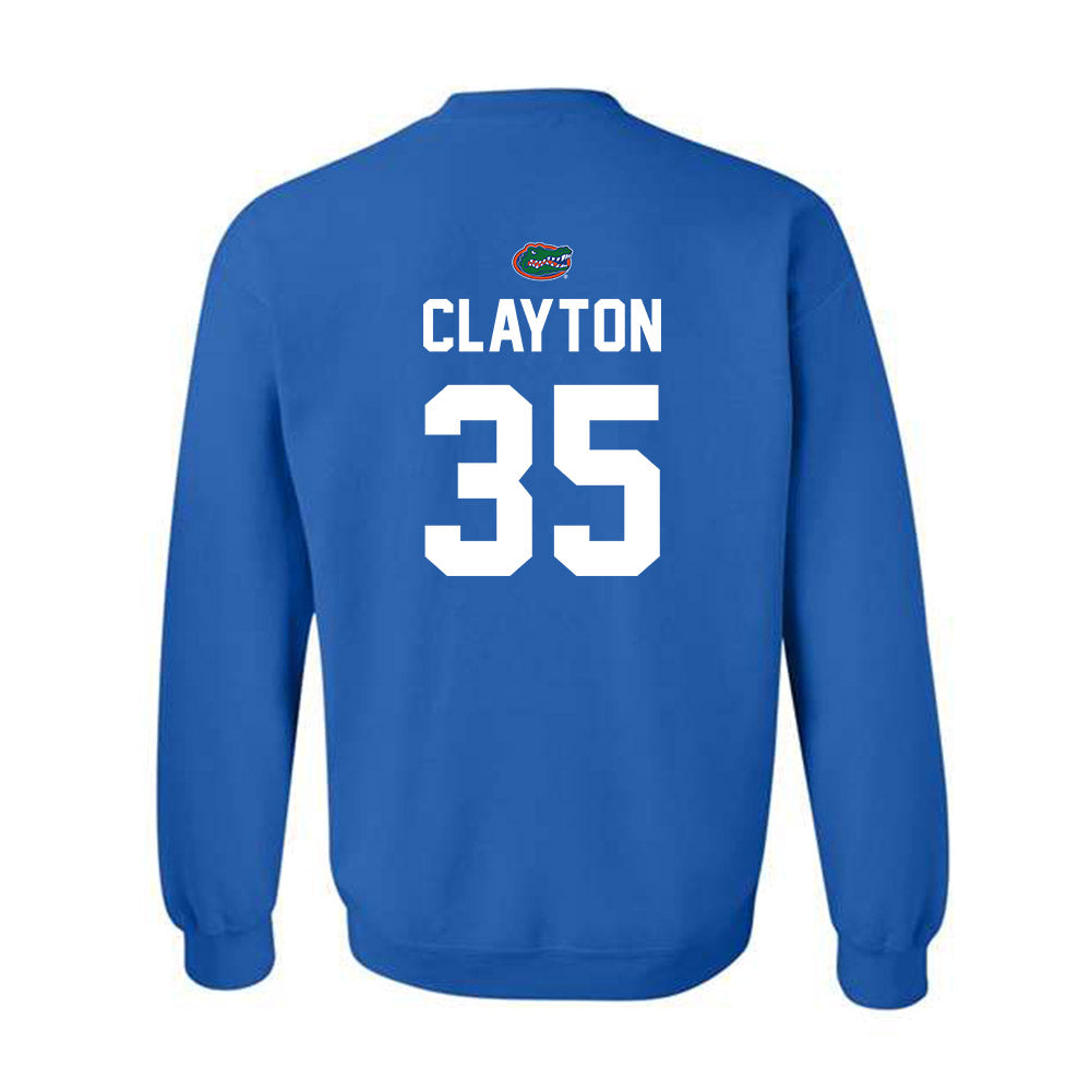 Florida - NCAA Baseball : Brock Clayton - Replica Shersey Crewneck Sweatshirt-1